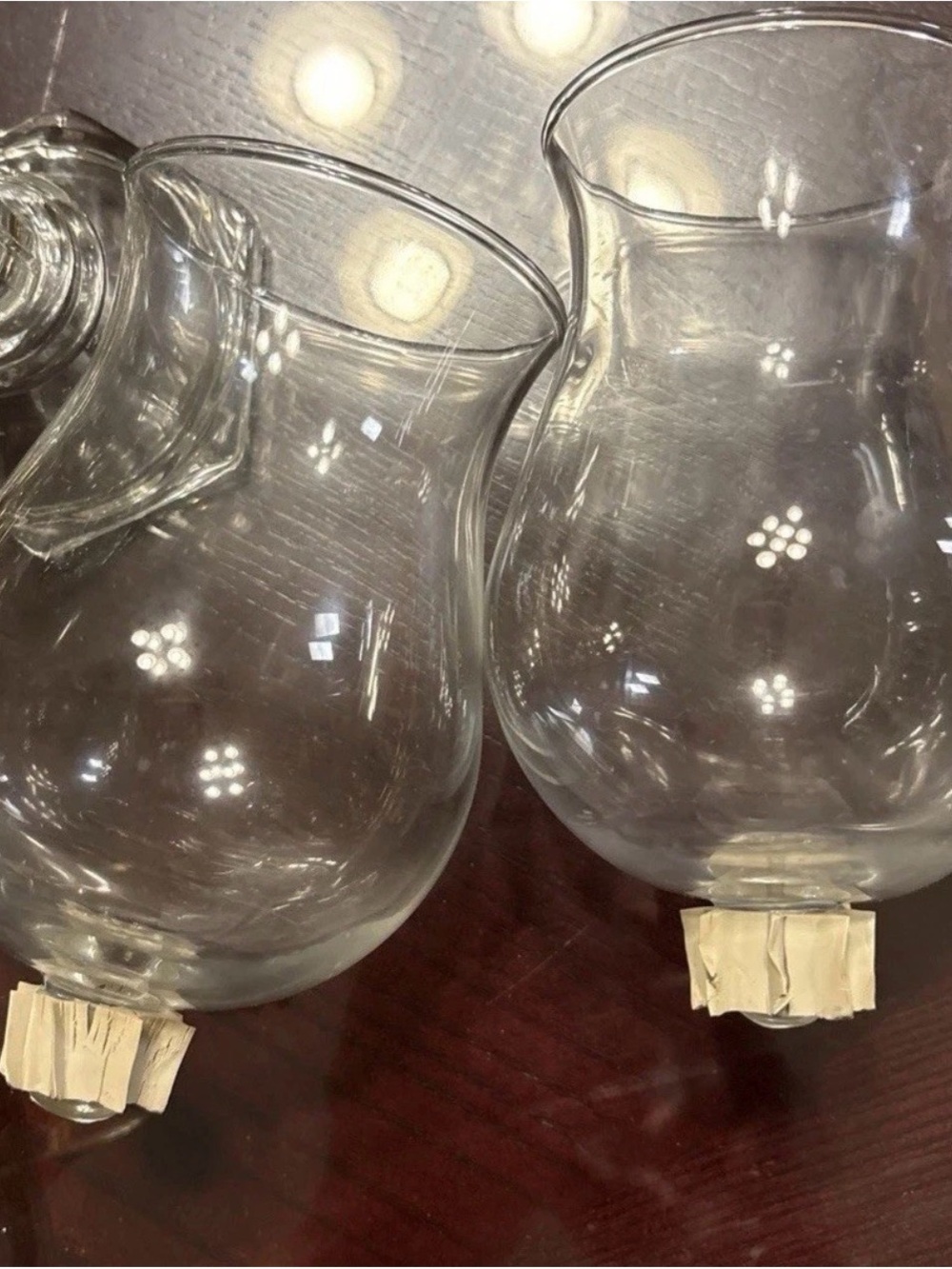 2 Vintage Blown Glass Peg Votive Candleholder votives Home Interiors. - Picture 3 of 3